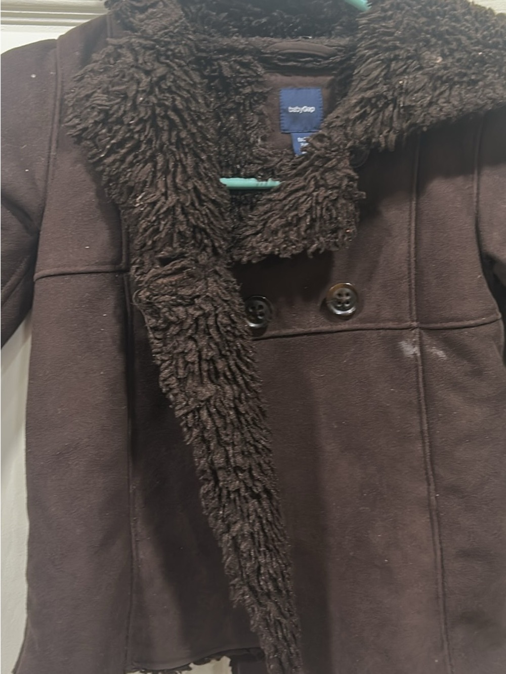 GAP black toddler faux fur jacket